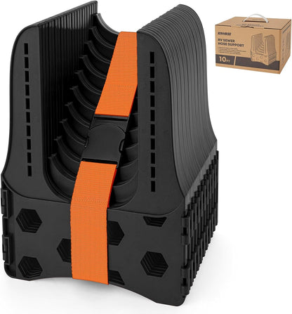 Kohree RV Sewer Hose Support 20FT, Black RV Sewer Hose Holder