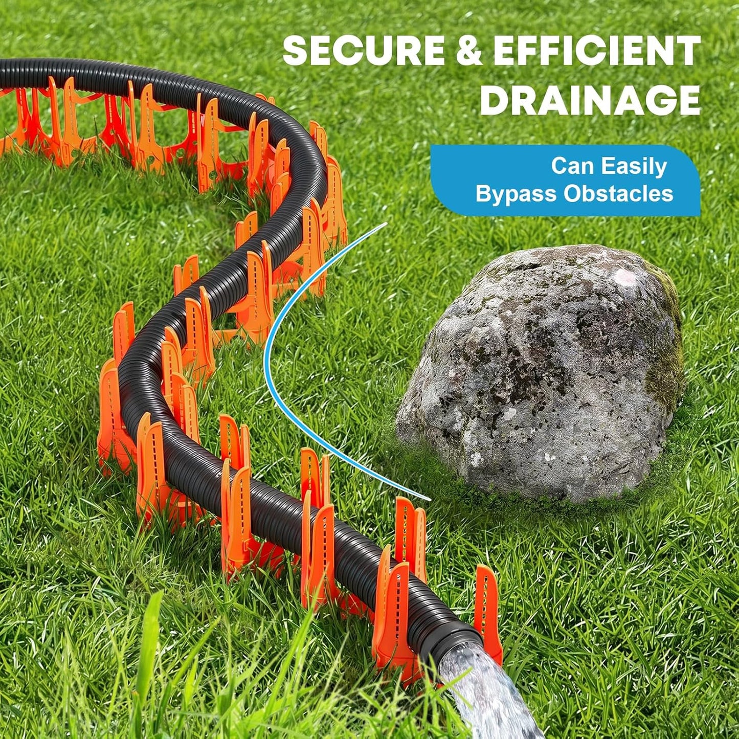 Kohree RV Sewer Hose Support 20FT, Black RV Sewer Hose Holder