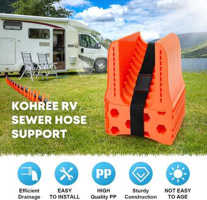 Kohree RV Sewer Hose Support 20FT, Black RV Sewer Hose Holder