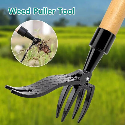 Foot-Operated Weeder Outdoor Stand Up Weed Puller Claw Weeder Root Remover Tool Weed Puller Replacement Heavy Duty for Yard Garden 4 Claws Steel Head Artifact Uprooting Without Handle