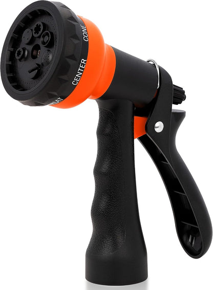 Garden Hose Nozzle Sprayer - 7 Adjustable Watering Patterns Nozzle for Water Hose, Non-Slip Garden Spray Nozzle Hose Attachment for Car Washing, Watering Plants, Pets Showering,Lawns Cleaning