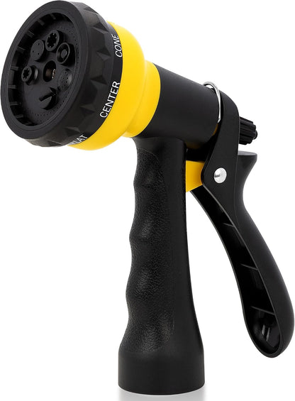 Garden Hose Nozzle Sprayer - 7 Adjustable Watering Patterns Nozzle for Water Hose, Non-Slip Garden Spray Nozzle Hose Attachment for Car Washing, Watering Plants, Pets Showering,Lawns Cleaning