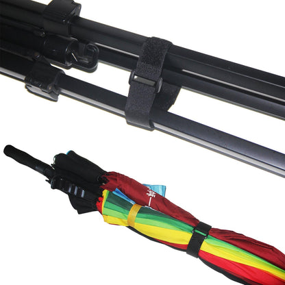 1"x20FT Hook and Loop Straps, with 30 Plastic Buckles, Adjustable Fastening Cable Straps, Cut-to-Length Cinch Strap, Reusable Nylon Securing Cord Ties for Organizer or Storage - Black