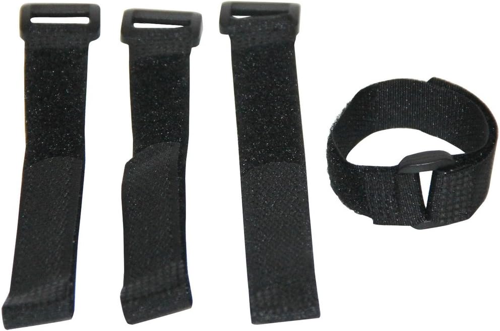 1"x20FT Hook and Loop Straps, with 30 Plastic Buckles, Adjustable Fastening Cable Straps, Cut-to-Length Cinch Strap, Reusable Nylon Securing Cord Ties for Organizer or Storage - Black