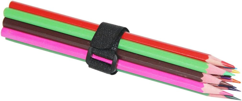1"x20FT Hook and Loop Straps, with 30 Plastic Buckles, Adjustable Fastening Cable Straps, Cut-to-Length Cinch Strap, Reusable Nylon Securing Cord Ties for Organizer or Storage - Black