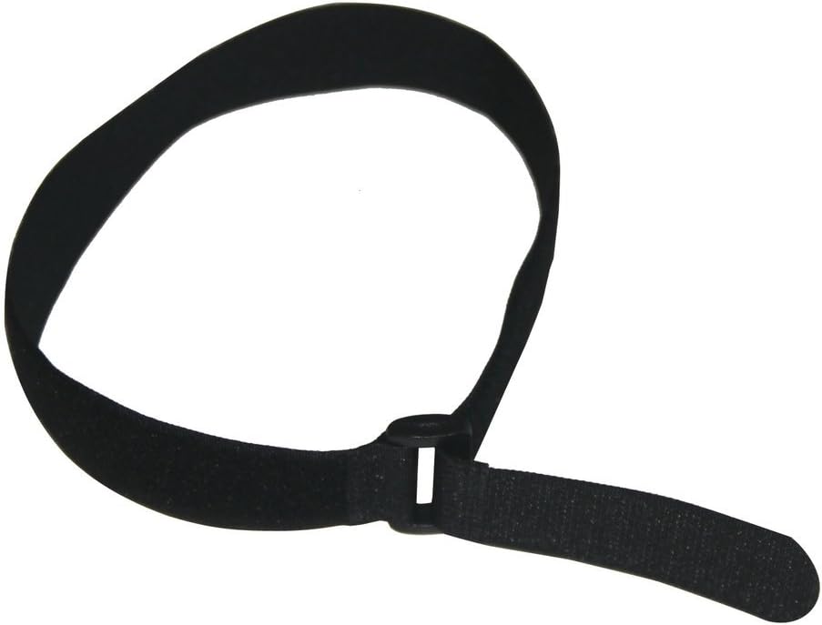 1"x20FT Hook and Loop Straps, with 30 Plastic Buckles, Adjustable Fastening Cable Straps, Cut-to-Length Cinch Strap, Reusable Nylon Securing Cord Ties for Organizer or Storage - Black