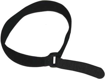 1"x20FT Hook and Loop Straps, with 30 Plastic Buckles, Adjustable Fastening Cable Straps, Cut-to-Length Cinch Strap, Reusable Nylon Securing Cord Ties for Organizer or Storage - Black