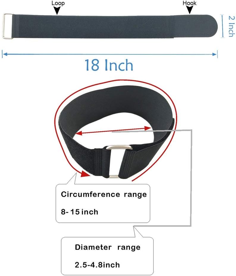 1"x20FT Hook and Loop Straps, with 30 Plastic Buckles, Adjustable Fastening Cable Straps, Cut-to-Length Cinch Strap, Reusable Nylon Securing Cord Ties for Organizer or Storage - Black
