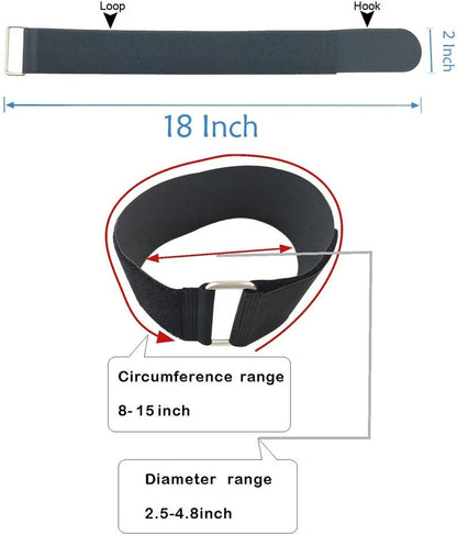 1"x20FT Hook and Loop Straps, with 30 Plastic Buckles, Adjustable Fastening Cable Straps, Cut-to-Length Cinch Strap, Reusable Nylon Securing Cord Ties for Organizer or Storage - Black