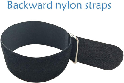 1"x20FT Hook and Loop Straps, with 30 Plastic Buckles, Adjustable Fastening Cable Straps, Cut-to-Length Cinch Strap, Reusable Nylon Securing Cord Ties for Organizer or Storage - Black