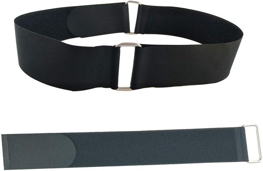 1"x20FT Hook and Loop Straps, with 30 Plastic Buckles, Adjustable Fastening Cable Straps, Cut-to-Length Cinch Strap, Reusable Nylon Securing Cord Ties for Organizer or Storage - Black
