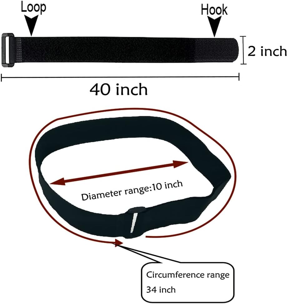 1"x20FT Hook and Loop Straps, with 30 Plastic Buckles, Adjustable Fastening Cable Straps, Cut-to-Length Cinch Strap, Reusable Nylon Securing Cord Ties for Organizer or Storage - Black