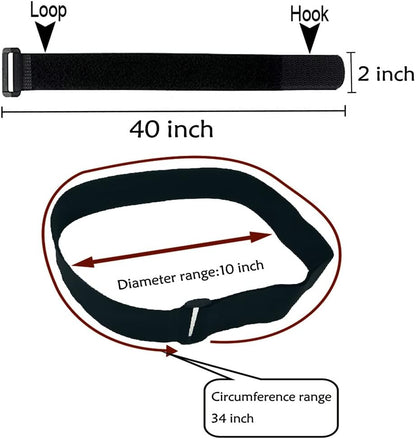 1"x20FT Hook and Loop Straps, with 30 Plastic Buckles, Adjustable Fastening Cable Straps, Cut-to-Length Cinch Strap, Reusable Nylon Securing Cord Ties for Organizer or Storage - Black