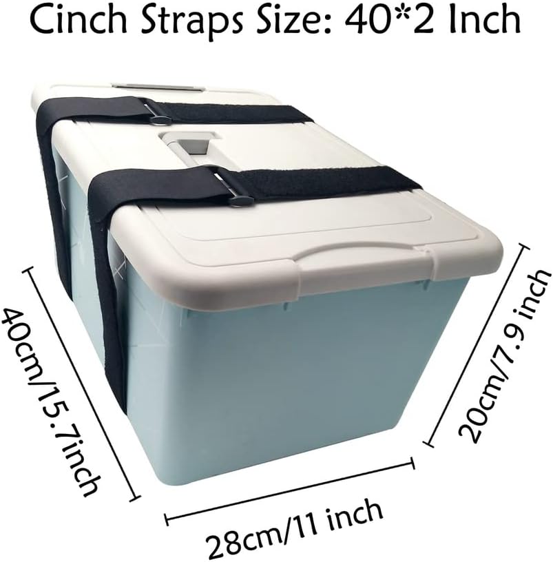 1"x20FT Hook and Loop Straps, with 30 Plastic Buckles, Adjustable Fastening Cable Straps, Cut-to-Length Cinch Strap, Reusable Nylon Securing Cord Ties for Organizer or Storage - Black