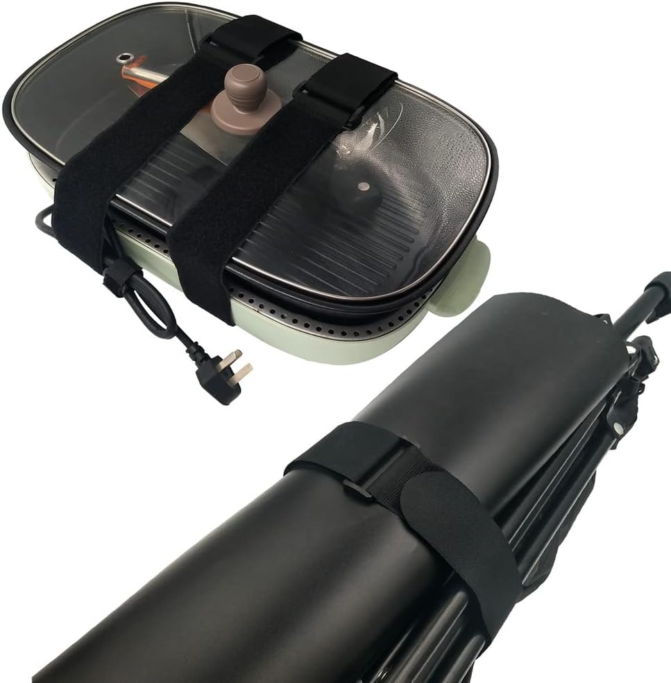 1"x20FT Hook and Loop Straps, with 30 Plastic Buckles, Adjustable Fastening Cable Straps, Cut-to-Length Cinch Strap, Reusable Nylon Securing Cord Ties for Organizer or Storage - Black