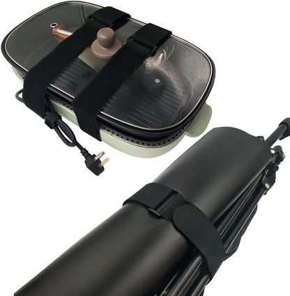 1"x20FT Hook and Loop Straps, with 30 Plastic Buckles, Adjustable Fastening Cable Straps, Cut-to-Length Cinch Strap, Reusable Nylon Securing Cord Ties for Organizer or Storage - Black
