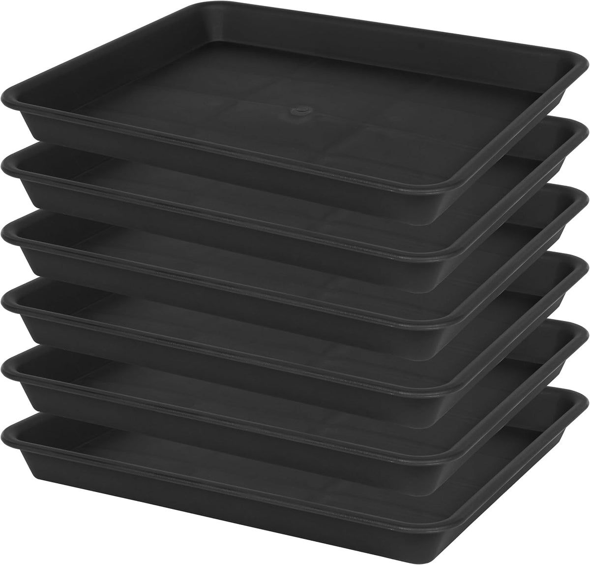 Plant Saucer Growing Tray, Seed Starter Tray Rectangular, Heavy Sturdy Plastic Plant Drainage Saucers, Plant Drip Trays for Pots, Seed Starter Growing Trays (11 x 9 inch, 2 Pack)
