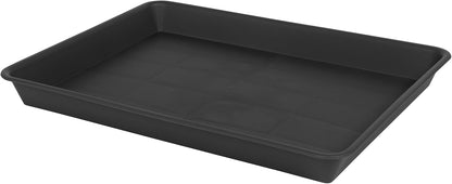 Plant Saucer Growing Tray, Seed Starter Tray Rectangular, Heavy Sturdy Plastic Plant Drainage Saucers, Plant Drip Trays for Pots, Seed Starter Growing Trays (11 x 9 inch, 2 Pack)