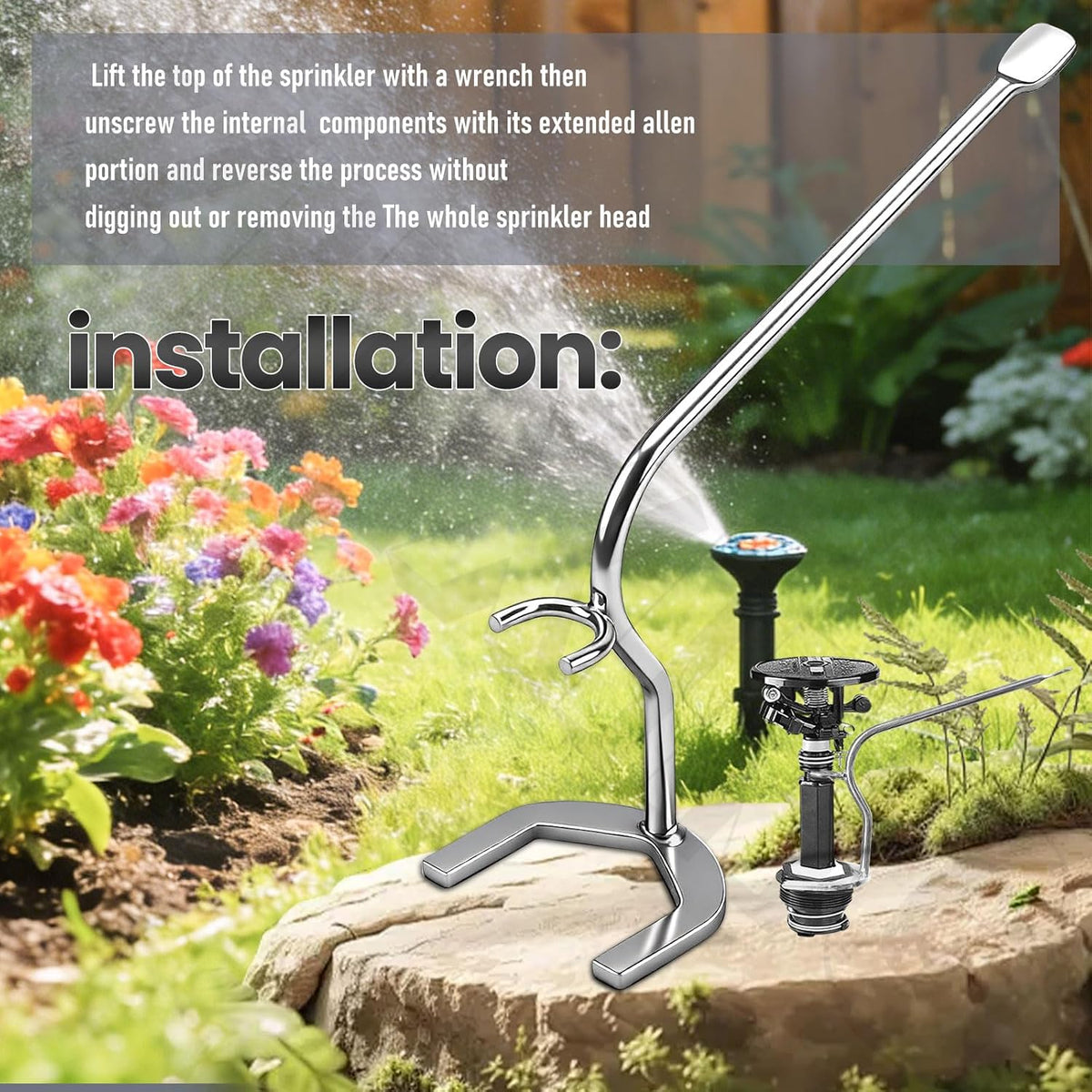42064 Sprinkler Head Tool Wrench Sprinkler Head Rotor Adjustment Tool Fits for Pop-up Impact Sprinkler LG-3 Mini-Paw AG-5 & 2045A Maxi-Paw