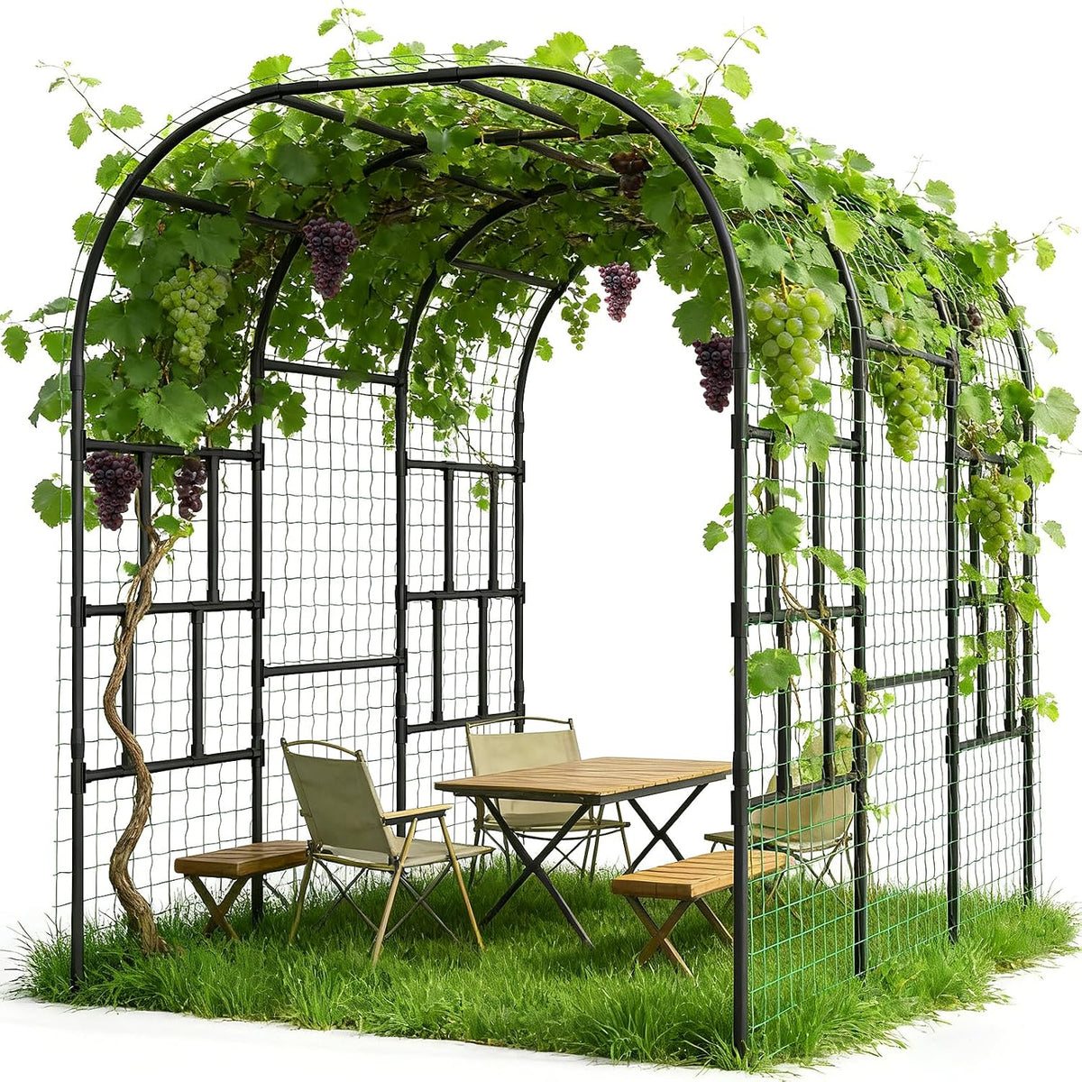 87in H Tall Garden Arch Trellis for Climbing Plants Outdoor