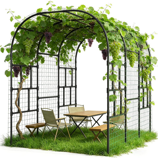 87in H Tall Garden Arch Trellis for Climbing Plants Outdoor