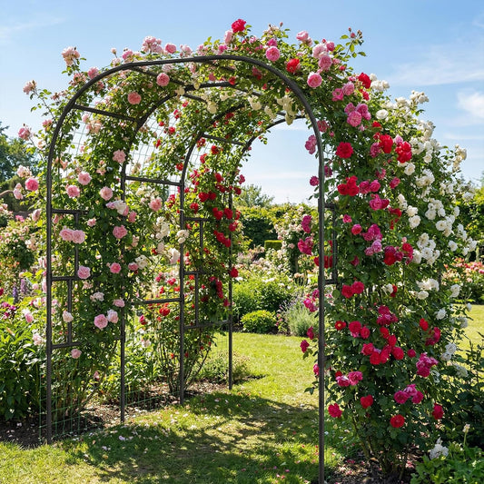 87in H Tall Garden Arch Trellis for Climbing Plants Outdoor