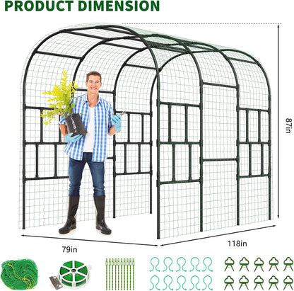 87in H Tall Garden Arch Trellis for Climbing Plants Outdoor