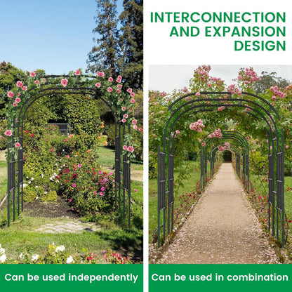87in H Tall Garden Arch Trellis for Climbing Plants Outdoor