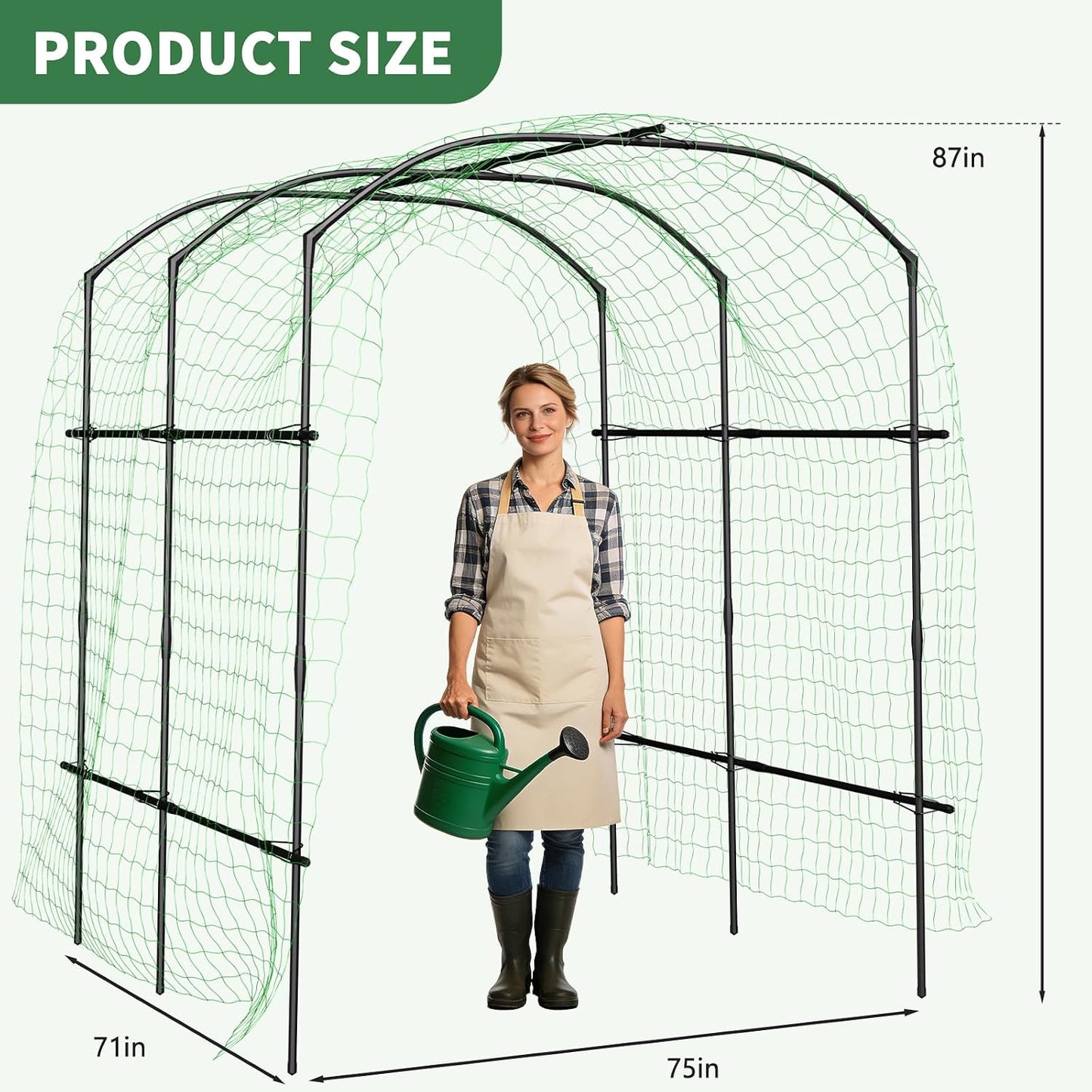 87in H Tall Garden Arch Trellis for Climbing Plants Outdoor