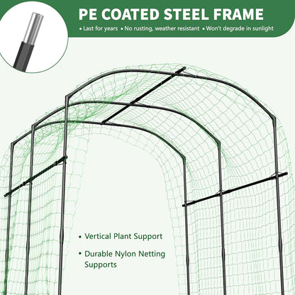 87in H Tall Garden Arch Trellis for Climbing Plants Outdoor
