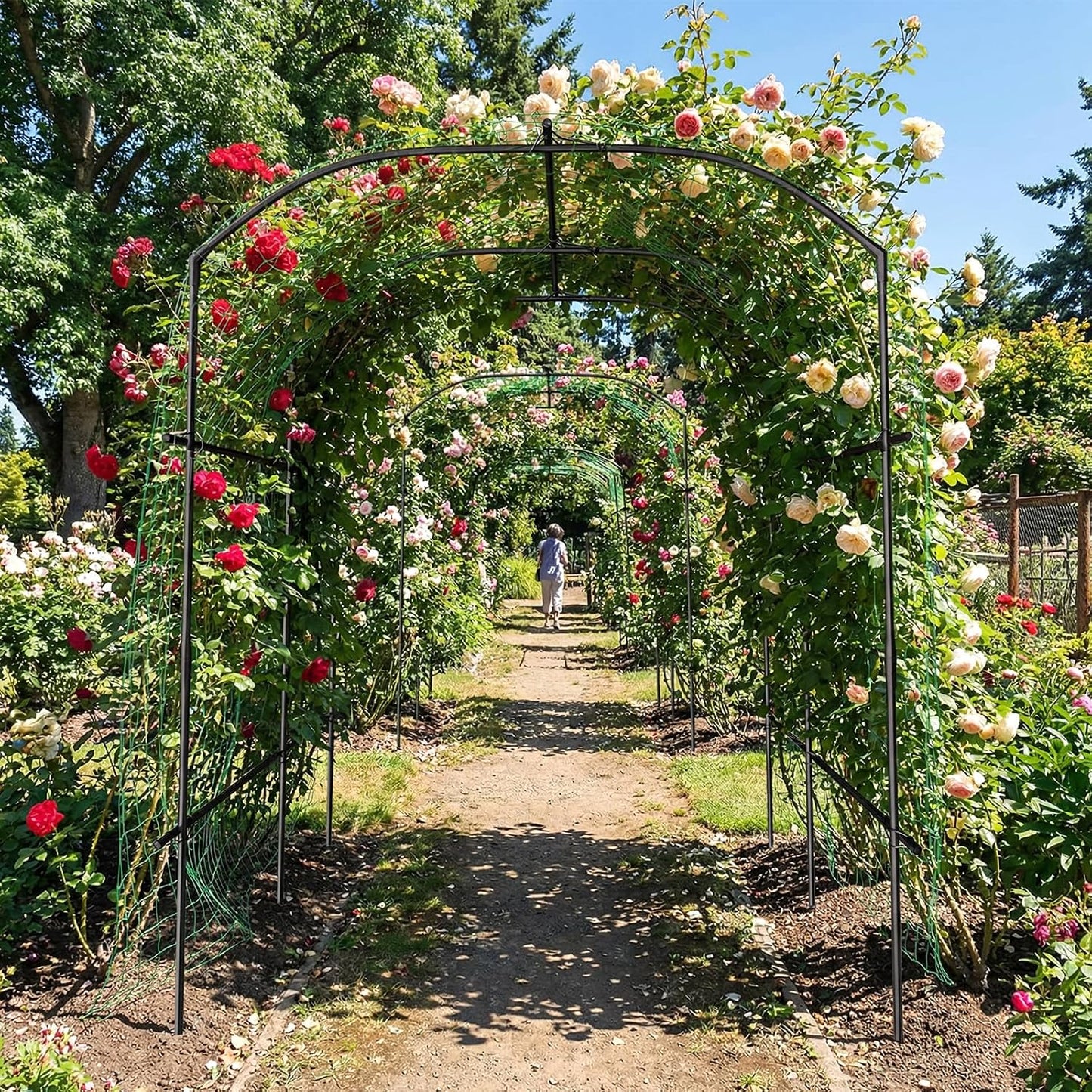 87in H Tall Garden Arch Trellis for Climbing Plants Outdoor
