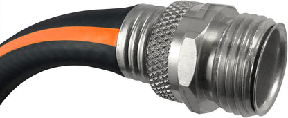 Flextreme Pro 5/8" x 100ft Performance Rubber Garden Hose – Heavy-Duty, Kink-Resistant, All-Weather Flexibility, Industrial-Grade Couplings, Durable Outdoor Watering Hose for Lawn & Garden
