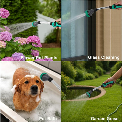 Watering Wand for Garden Hose, 19 Inch, 10 Spray Patterns, Garden Hose Nozzle with Thumb Flow Control, Ideal for Water Plant, Shrubs and Yard