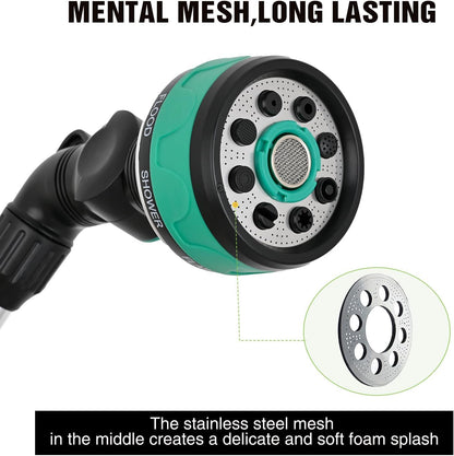 Watering Wand for Garden Hose, 19 Inch, 10 Spray Patterns, Garden Hose Nozzle with Thumb Flow Control, Ideal for Water Plant, Shrubs and Yard