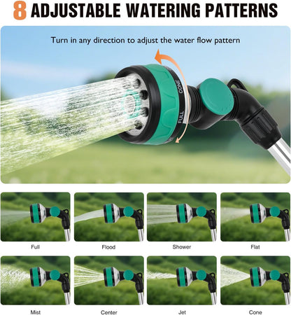 Watering Wand for Garden Hose, 19 Inch, 10 Spray Patterns, Garden Hose Nozzle with Thumb Flow Control, Ideal for Water Plant, Shrubs and Yard