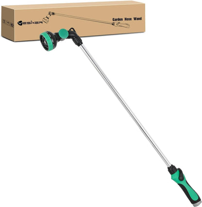 Watering Wand for Garden Hose, 19 Inch, 10 Spray Patterns, Garden Hose Nozzle with Thumb Flow Control, Ideal for Water Plant, Shrubs and Yard