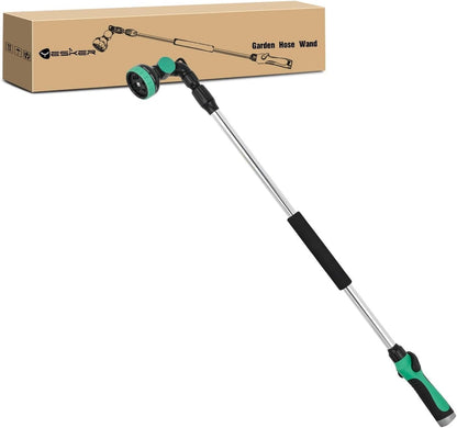 Watering Wand for Garden Hose, 19 Inch, 10 Spray Patterns, Garden Hose Nozzle with Thumb Flow Control, Ideal for Water Plant, Shrubs and Yard