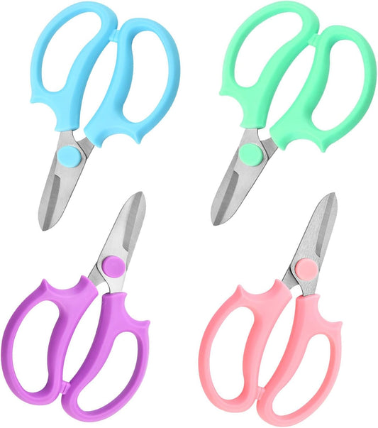 4 PCS Stainless Steel Garden Flower Scissors, Stems, Fruit Picking Trimming