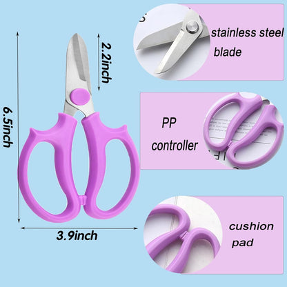 4 PCS Stainless Steel Garden Flower Scissors, Stems, Fruit Picking Trimming