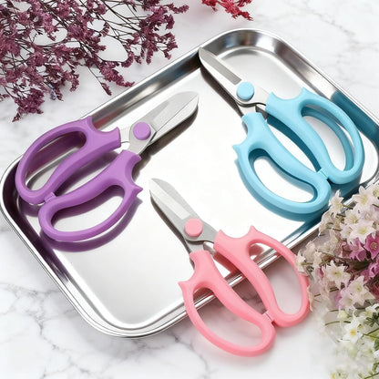 4 PCS Stainless Steel Garden Flower Scissors, Stems, Fruit Picking Trimming