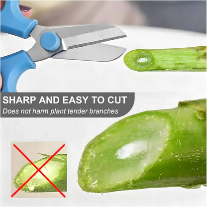 4 PCS Stainless Steel Garden Flower Scissors, Stems, Fruit Picking Trimming