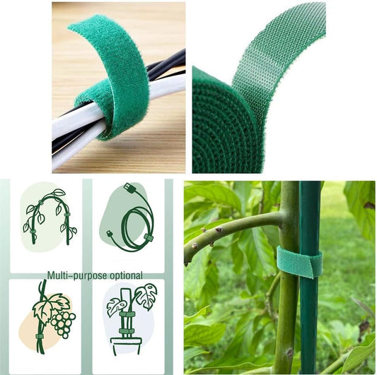 Plant Tape 32 Ft Green Garden Twist Ties for Plants, 13/16 Inch Plant Supports for Climbing Plants, Home and Office