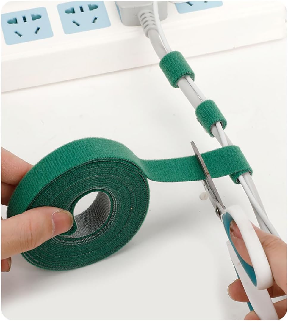 Plant Tape 32 Ft Green Garden Twist Ties for Plants, 13/16 Inch Plant Supports for Climbing Plants, Home and Office