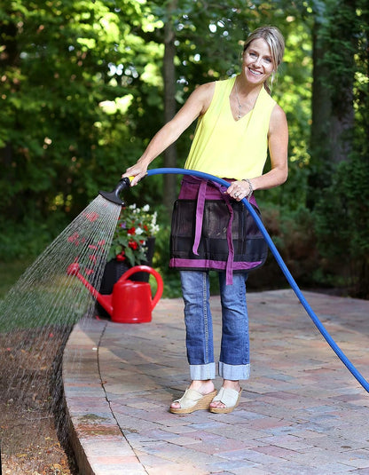One Touch Revolution 9 Pattern Spray Gun with Thumb Control Water Flow, Perfect for Water Restricted Areas when Watering Plants, Pots, Baskets, Vegetables, Orange
