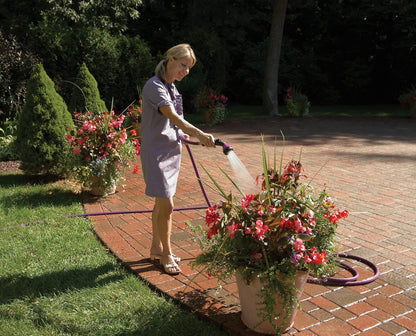 One Touch Revolution 9 Pattern Spray Gun with Thumb Control Water Flow, Perfect for Water Restricted Areas when Watering Plants, Pots, Baskets, Vegetables, Orange