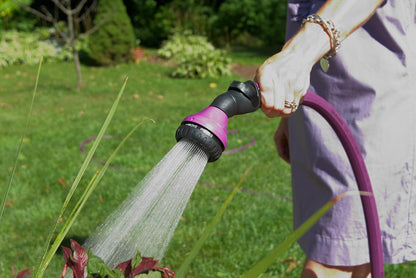 One Touch Revolution 9 Pattern Spray Gun with Thumb Control Water Flow, Perfect for Water Restricted Areas when Watering Plants, Pots, Baskets, Vegetables, Orange