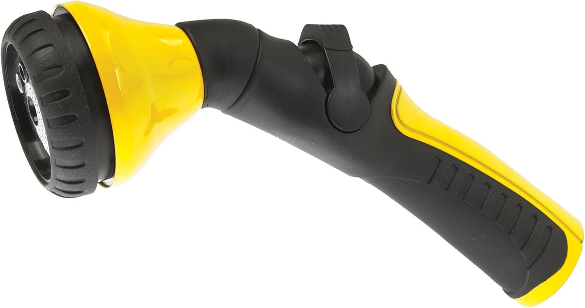 One Touch Revolution 9 Pattern Spray Gun with Thumb Control Water Flow, Perfect for Water Restricted Areas when Watering Plants, Pots, Baskets, Vegetables, Orange