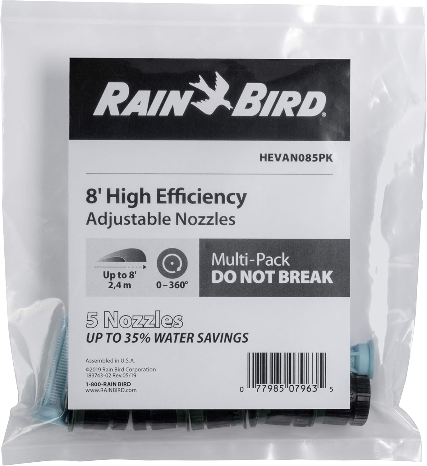 HEVAN8 High Efficiency Nozzle 5-Pack - Pop Up Spray Nozzle