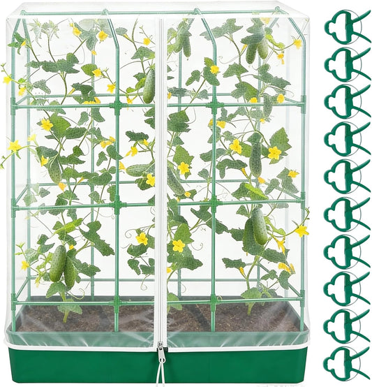 52" x 18'' x 66'' Garden Bird Netting Plant Cover for Cucumber Trellis