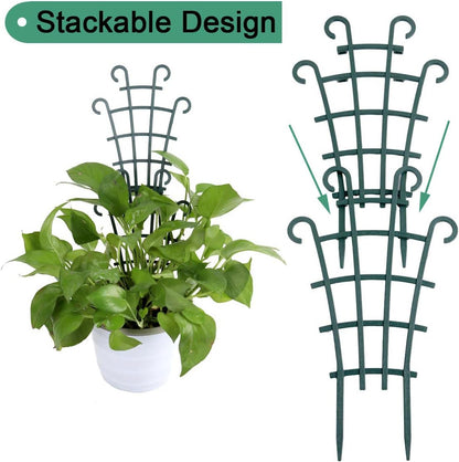 Trellis for Potted Plants, 4Pcs Stackable Small Indoor Plant Trellis